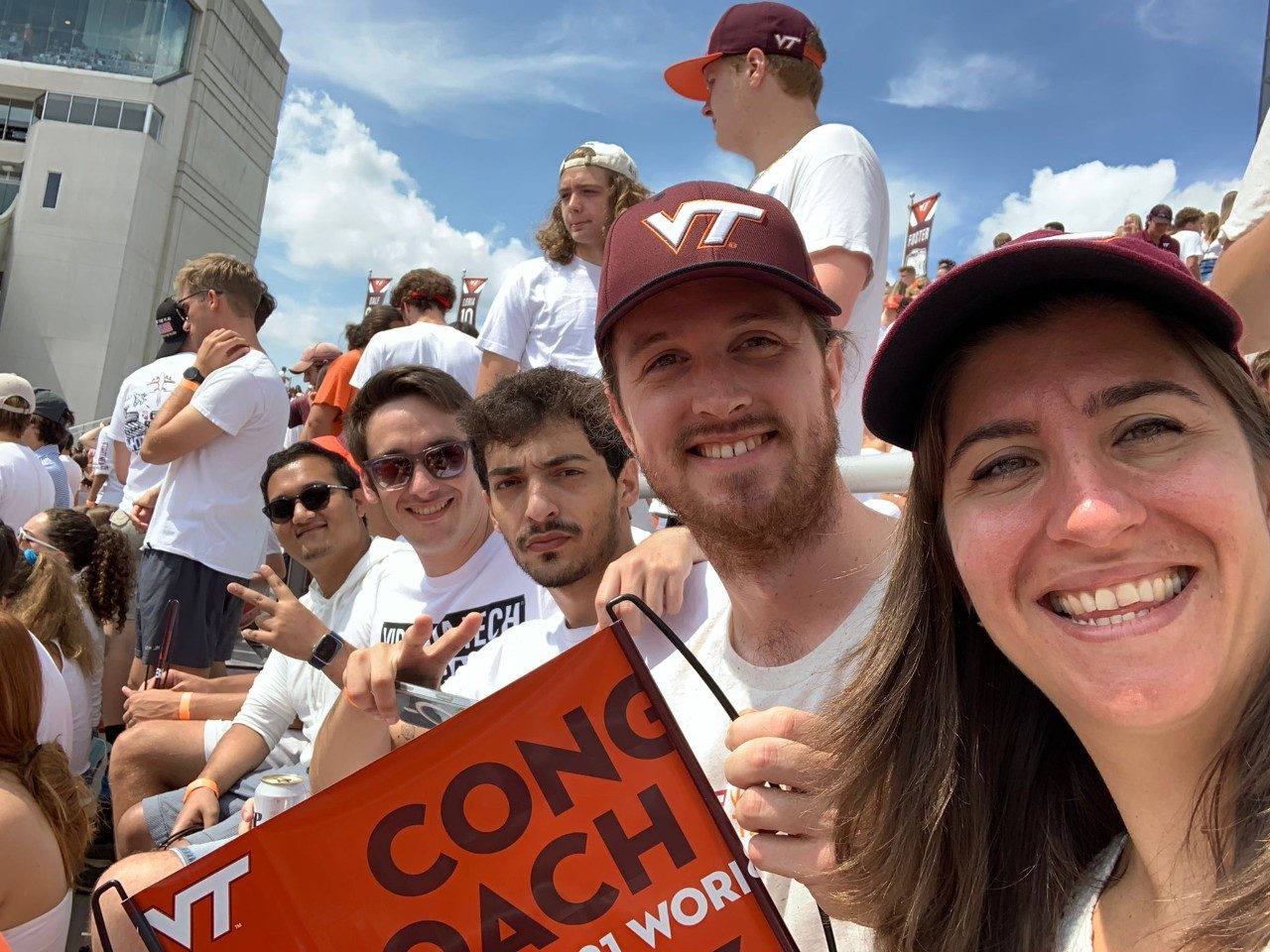 Students at a football game